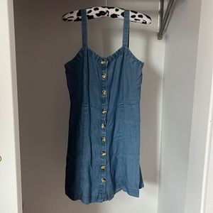 Loft blue jean button down dress